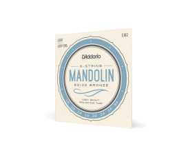 D'ADDARIO EJ62 - Jeu de cordes Mandoline à boucles, Light 10/34, Phosphor Bronze