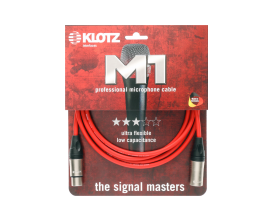 KLOTZ M1K3FM0500 - Câble Microphone XLR / XLR Série M1 5 mètres rouge, Made in Germany