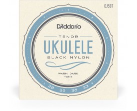 D'ADDARIO EJ53T - Jeu cordes pour ukulélé Tenor Pro Arté Nylon Rectifié - Nylon Noir 28-36-35-32