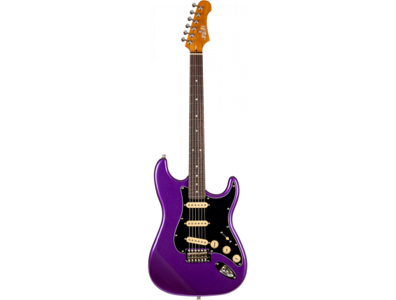 JET GUITARS JS300PLMR - Guitare Electrique Type Stratocaster, Roasted Maple Neck, Purple