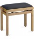 STAGG PB39 NATM VBK - Banquette de piano noyer clair avec velours brun (copie)