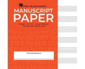 Cahier papier musique Wide Staff - Rouge