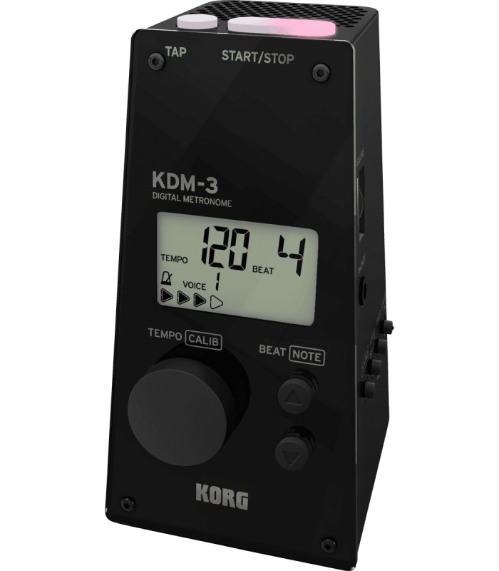 KORG KDM-3 - Métronome numérique, 8 sonorités, look métronome mécanique,  noir - Rockamusic