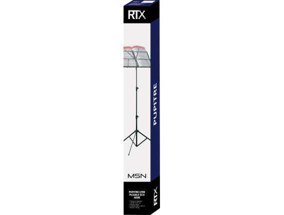 RTX MSN - Pupitre Lyre pliable, noir (avec housse de transport)