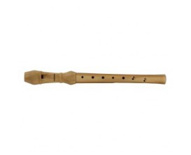 GEWA 700.190 - Natura Flûte à bec Soprano en bois, doigté baroque, double trous, avec housse