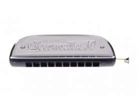 HOHNER M25301 Chrometta 10 C (Do), chromatique, 10 trous, 2 octaves 1/2