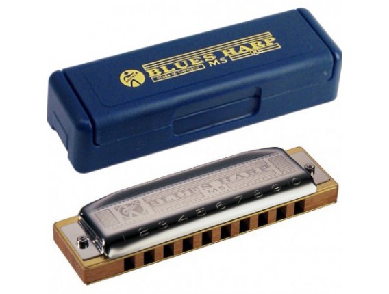 HOHNER M533046 Blues Harp MS Eb (Mi bémol), 20 notes, sommier: doussié