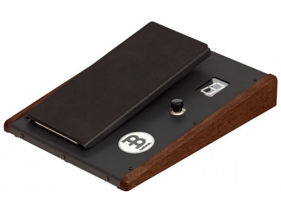 Pédale à Percussion Rhyth-Mic M4a En Pin Massif - Pédale Stomp Avec Microphone - Bois Naturel - Compacte 10x10x5 Cm
