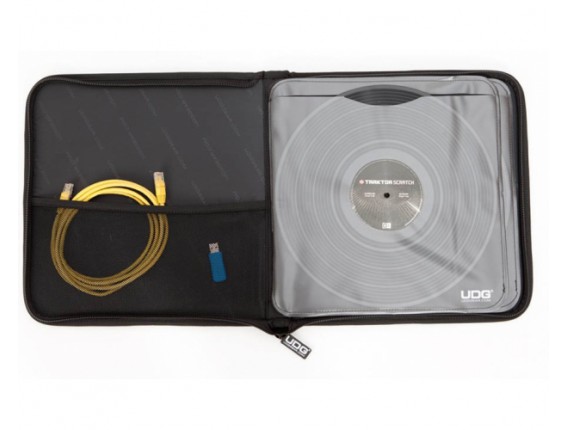 UDG U9648BL - Ultimate Tonecontrol Sleeve, Black - Pochette pour 4 vinyl de controle