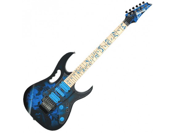 IBANEZ JEM77P-BFP - Guitare Electrique Signature Steve Vai, Motifs Floral Blue (Avec Etui)
