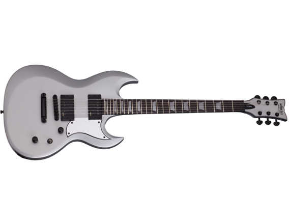 SCHECTER 817 S-II Platinum - Guitare électrique corps acajou, Manche érable 3 pièces collé, Touche ébène, Micros EMG 57 + EMG 66