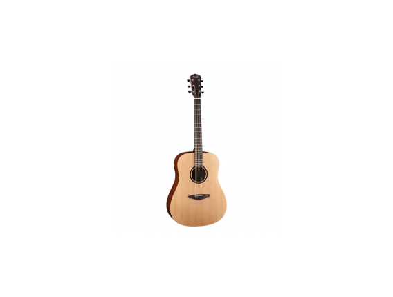 VEELAH V1-D - Guitare Dreadnought, Corps acajou, Table épicéa massif, Naturel open pores