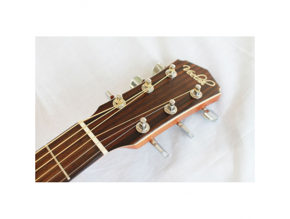 VEELAH V1-D - Guitare Dreadnought, Corps acajou, Table épicéa massif, Naturel open pores