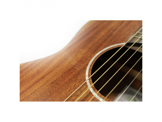 VEELAH MC-KOA-S - Guitare Acoustique de voyage "Mini Camper", Corps Koa, Table Koa massif, Naturel open pores (Housse fournie)