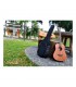 VEELAH TOGO-M - Guitare Acoustique de voyage compacte, Corps Acajou, Table acajou massif, Naturel open pores (Housse fournie)