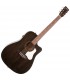 ART&LUTHERIE Americana QIT CW Faded Black - Guitare Dreadnought électro-acoustique QIT, Cutaway, Finition Faded Black