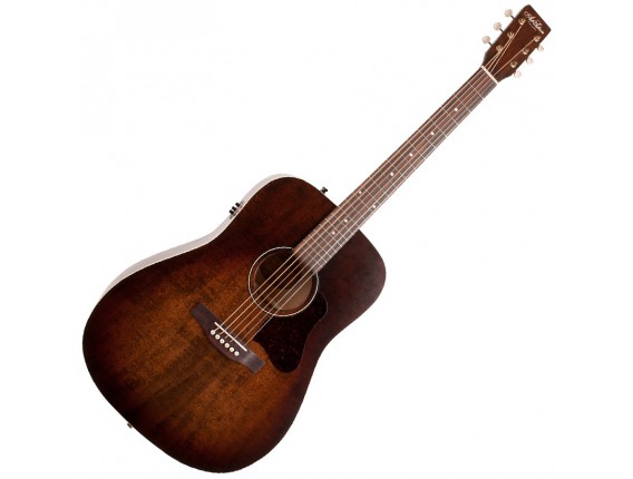 ART&LUTHERIE Americana QIT Bourbon Burst - Guitare Dreadnought électro-acoustique QIT, Finition Bourbon Burst