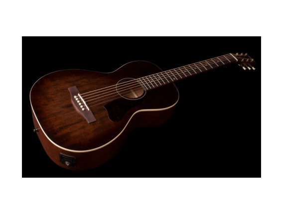 ART&LUTHERIE Roadhouse E/A Bourbon Burst - Guitare format Parlor, électro-acoustique Fishman, Finition Bourbon Burst