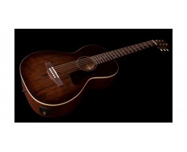 ART&LUTHERIE Roadhouse E/A Bourbon Burst - Guitare format Parlor, électro-acoustique Fishman, Finition Bourbon Burst