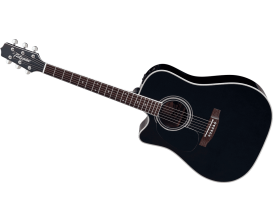 TAKAMINE EF341SC LH - Dreadnought GAUCHER Electro Cutaway Black, CT-4BII, Legacy Serie JAPON (Avec étui)