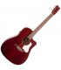 ART&LUTHERIE Americana QIT CW Tennessee Red - Guitare Dreadnought électro-acoustique QIT, pan coupé, Finition Tennessee Red