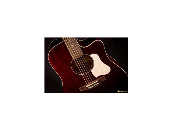 ART&LUTHERIE Americana QIT CW Tennessee Red - Guitare Dreadnought électro-acoustique QIT, pan coupé, Finition Tennessee Red