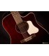 ART&LUTHERIE Americana QIT CW Tennessee Red - Guitare Dreadnought électro-acoustique QIT, pan coupé, Finition Tennessee Red