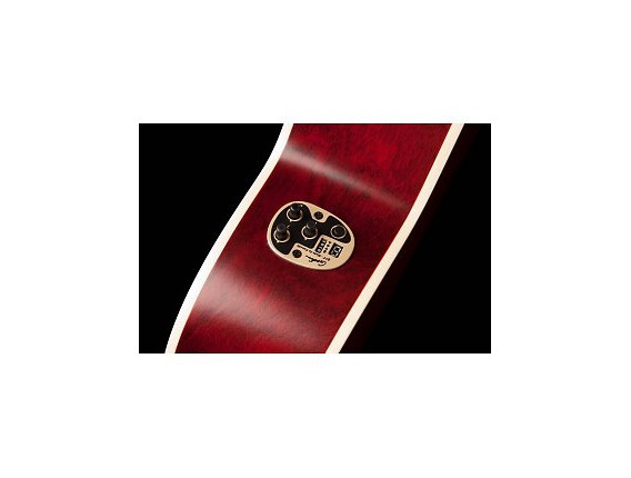 ART&LUTHERIE Americana QIT CW Tennessee Red - Guitare Dreadnought électro-acoustique QIT, pan coupé, Finition Tennessee Red