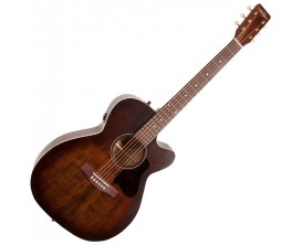 ART&LUTHERIE Legacy CW QIT Bourbon Burst - Guitare électro-acoustique Format Concert, Pan coupé, Préampli QIT, Finition Bourbon 