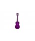 KALA WATERMAN SWF PL - Ukulélé Soprano Polycarbonate, Transparent et fluorescent, Purple (housse fine)