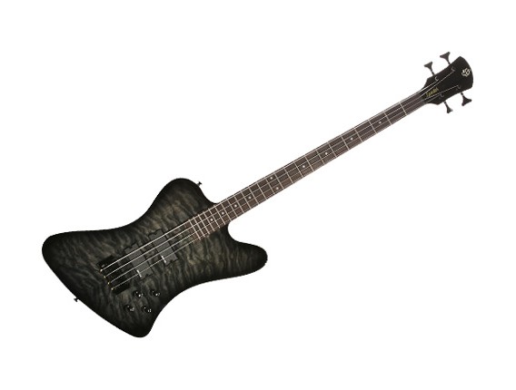 SPECTOR LG4XCLS - Basse Active 4 cordes Legend 4x Classic, Manche vissé en érable, table érable flammée, Noir translucide