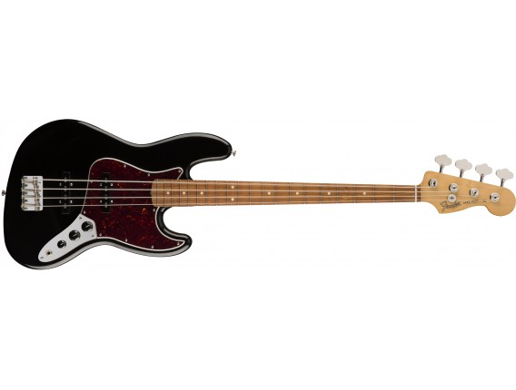 FENDER 0131803306 - '60s Jazz Bass, Touche Pau Ferro, Black, 4-Ply Brown Shell Pickguard (Deluxe Bag)