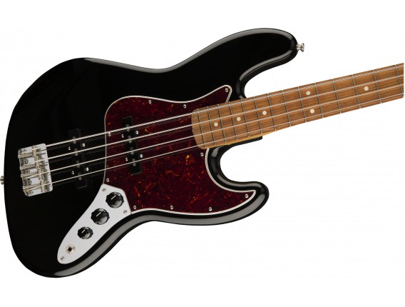 FENDER 0131803306 - '60s Jazz Bass, Touche Pau Ferro, Black, 4-Ply Brown Shell Pickguard (Deluxe Bag)