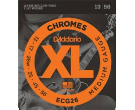 D'ADDARIO ECG26 CHROMES MED. 13-17-26-35-45-56 Filet Plat