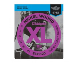 D'ADDARIO ESXL120 JEU ELECT SUPLIGHTDBLEBALL9-42 D'ADDARIO ESXL120 JEU ELECT SUPLIGHTDBLEBALL9-42