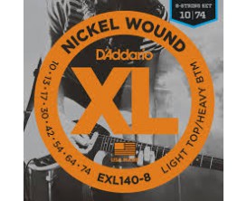 D'ADDARIO EXL140-8 JEU XL LT/HVY Bot-8C 10-74