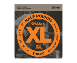 D'ADDARIO EHR310 - Jeu de cordes à filet demi-rond pour guitare électrique, Regular Light, 10-46