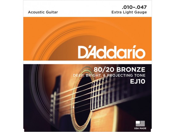 D'ADDARIO EJ10 BRONZE 80/20 X-LIGHT 10-14-23-30-39-47