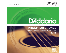 D'ADDARIO EJ18 - Jeu de cordes Heavy 14-59 Phosphore Bronze