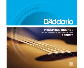 D'ADDARIO EPBB170 Jeu de 4 cordes pour basse acoustique Phosphor Bronze 45-100