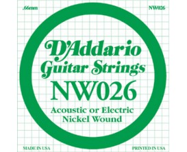 D'ADDARIO NW026 026 FILE ROND NICKEL