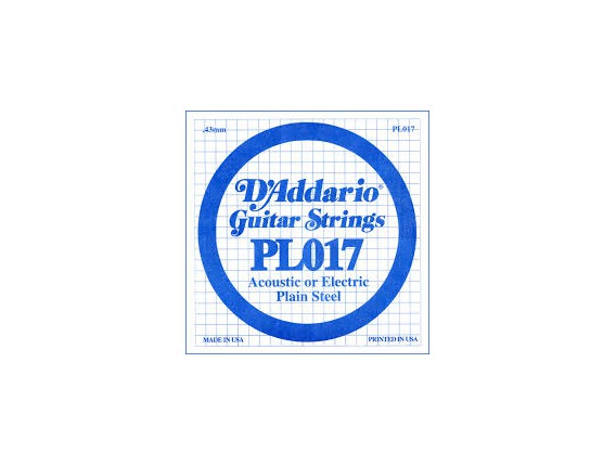 D'ADDARIO PL017 017 ACIER PLEIN