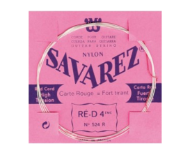 SAVAREZ - 524R Ré 4ème Rouge, Filé Métal Argenté