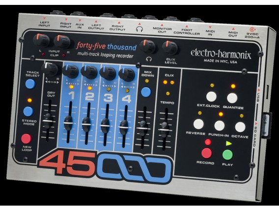 ELECTRO-HARMONIX 45000 - Stereo Multi-Track Looper - Série XO (Alim 9.6DC-200 fournie)
